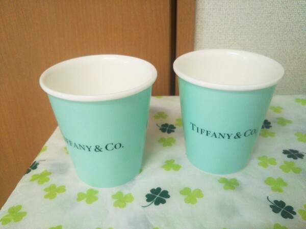 ティファニー TIFFANY ペーパーカップ ペア ボーンチャイナ ブルー 陶器 エブリデイオブジェクト ブランド 食器