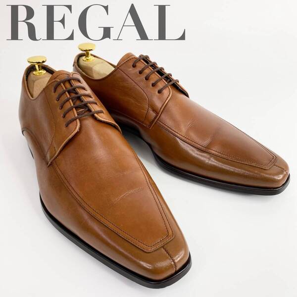 【REGAL】リーガル 25.0cm 茶 ブラウン Y916 Vチップ Uチップ 革靴 メンズ 本革 ビジネスシューズ 紳士靴 ドレスシューズ
