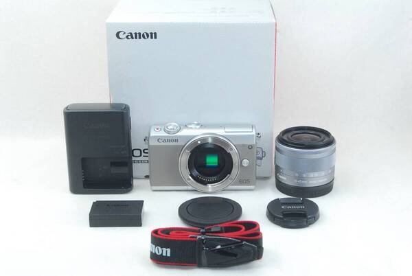 ★良品★Canon キャノン EOS M100 EF-M15-45 IS STM レンズキット グレー♪