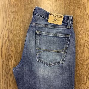 【GH137】HOLLISTER W33 L32 色落ち加工 ジーンズ ジーパン デニムパンツ メンズブランド古着 ホリスター 送料無料