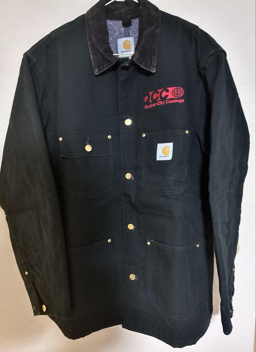完品 old carhartt ミシガン チョアコート フルセットBLK carhartt - 90年代 USA製 Carhartt カーハート ミシガンチョア