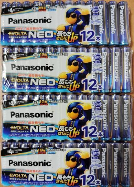 【激安・送料無料】Panasonic製EVOLTA NEO(エボルタ ネオ)単4形 12本パック×4個【単4アルカリ乾電池 計48本】