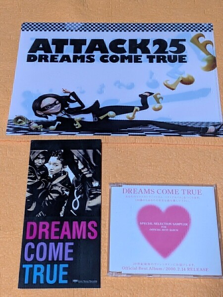 DREAMS COME TRUE / プロモーション用非売品CD、クリアファイル、フライヤー(ドリームズ・カム・トゥルー 吉田美和、中村正人)