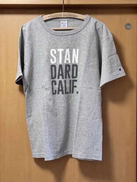 スタンダードカリフォルニア/StandardCalifornia×チャンピオン/CHAMPION T1011 gray Lサイズ USA製 MADE IN USA 別注 着用回数少ない