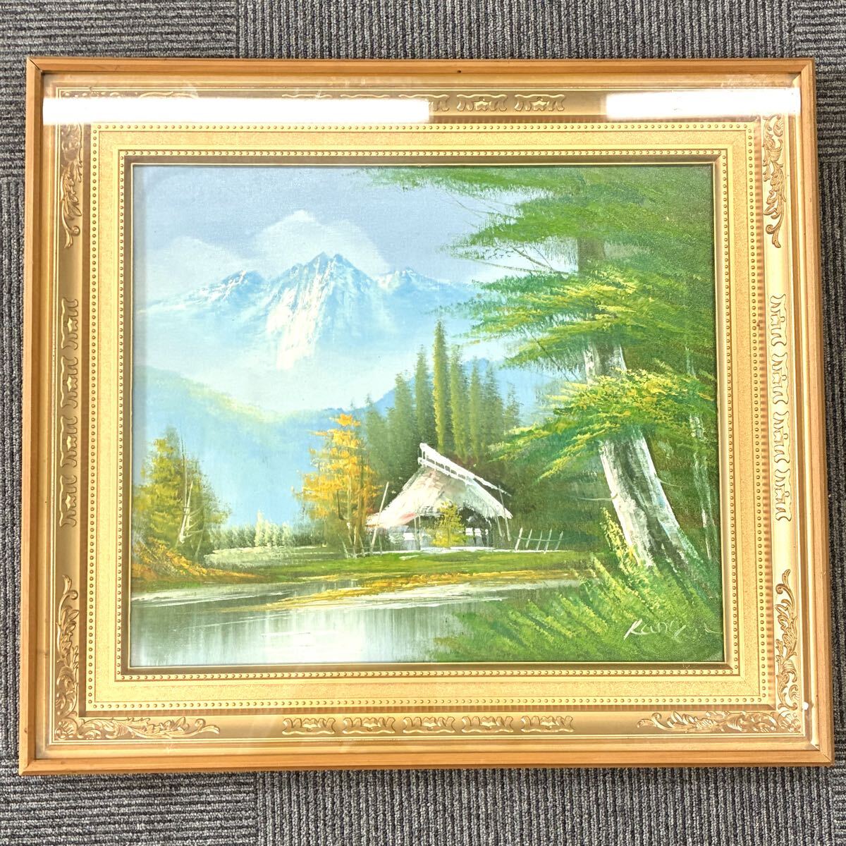 作者不詳 日本画 朝の対岸 SM 絵画 芸術 美術 額装 肉筆画 原画 風景画 2025年最新】風景の美しさを楽しむ油絵作品 - Yahoo!オークション