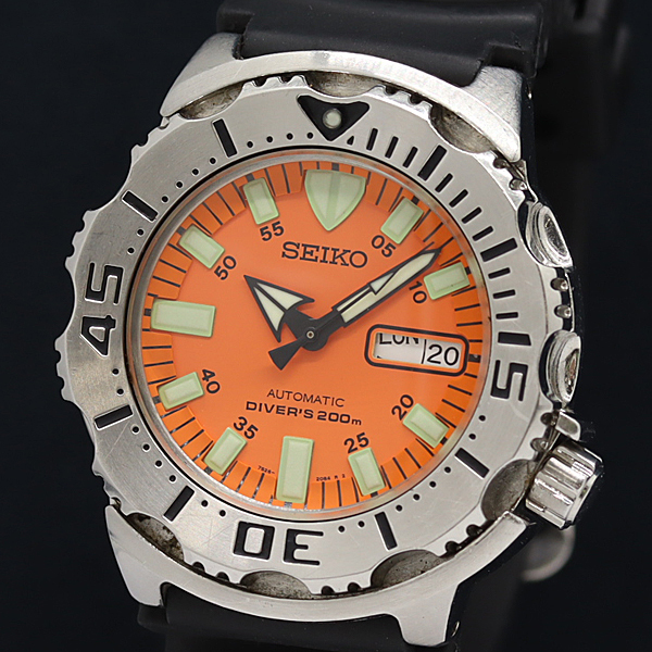 稼動品 SEIKO セイコー オレンジ文字盤 ダイバー 腕時計 ボーイズ Yahoo!オークション -「seiko ダイバー オレンジ」の落札相場
