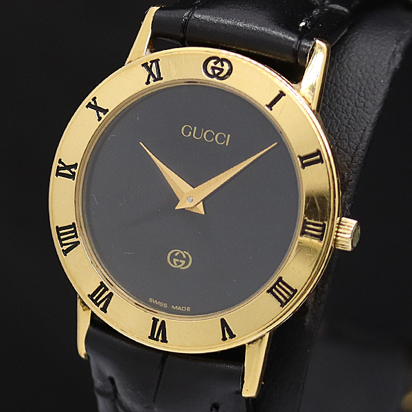 稼動 グッチ 3000L QZ 黒文字盤 レディース腕時計 Yahoo!オークション -「gucci 3000l」の落札相場・落札価格