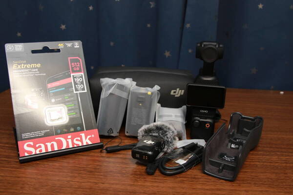 【動作OK・未アクティベーション】DJI OSMO POCKET 3 Creator Combo + Sandisk MicroSD Extreme 512GB【送料無料】