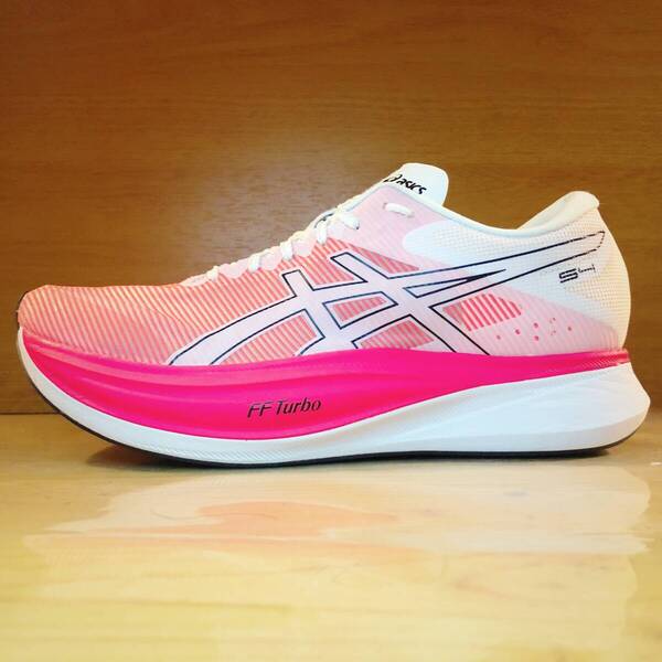 【美品/完売モデル】 Asics/ S4/ 27.0 cm/ ピンク・ホワイト/ アシックス エス4 エスフォー metaspeed sky edge plus paris の練習用にも