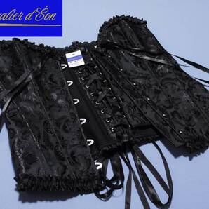 ★サイズ5XL(ウェスト95~100cm)★ドレス用本格的コルセット(ブラック)★お手頃価格本格コルセット!●匿名配送●大きいサイズ J001-K-5XL