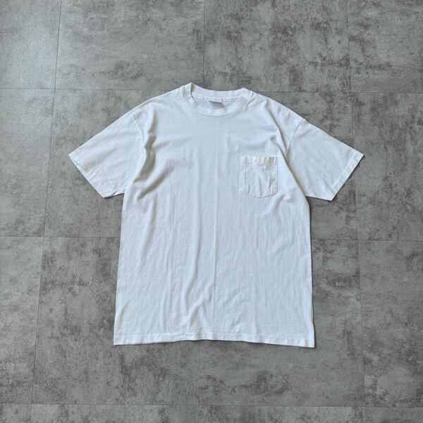 80s〜 Hanes Plain Pocket Tee made in USA / 80年代〜 ヘインズ 無地 ポケット Tシャツ ポケT アメリカ製 シングルステッチ