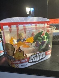 NEW Marvel Super Hero Squad HUMAN TORCH & ANNIHILUS Mini Action Figures 2-Pack 海外 即決