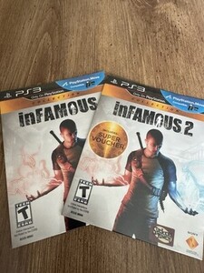 New PlayStation Infamous 1 and 2 PS3 Video Games Sealed 海外 即決