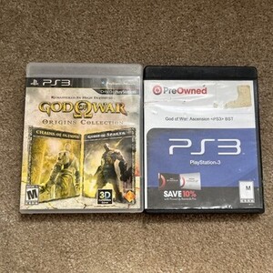 Sony PlayStation 3 PS3 Games Lot Of 2 - God Of War Origins Collection/Ascension 海外 即決