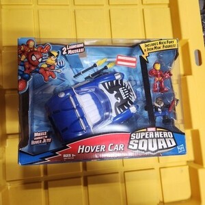 Marvel Super Hero Squad Hover Car with Iron Man & Nick Fury Set New H8 海外 即決