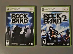 Rock Band 1 and 2 for Xbox 360 Disc CIB Games 海外 即決