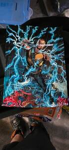 Playstation 3 Infamous 2 Cole MacGrath Video Game Promo Poster RARE PS3 海外 即決