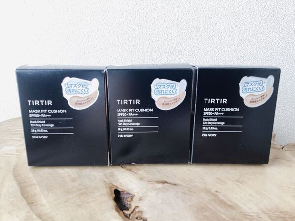 【TIRTIR】MASK FIT CUSHION SPF50+PA+++ 21N IVORY 18g ティルティル マスクフィットクッション 3点