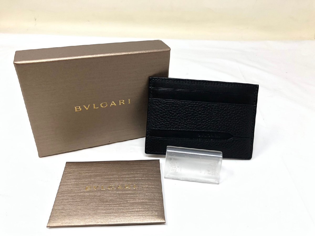 【未使用品】ブルガリ　名刺入れ レザー 元箱、リボン付き 楽天市場】BVLGARI ブルガリブルガリ2つ折りカードケース 名刺