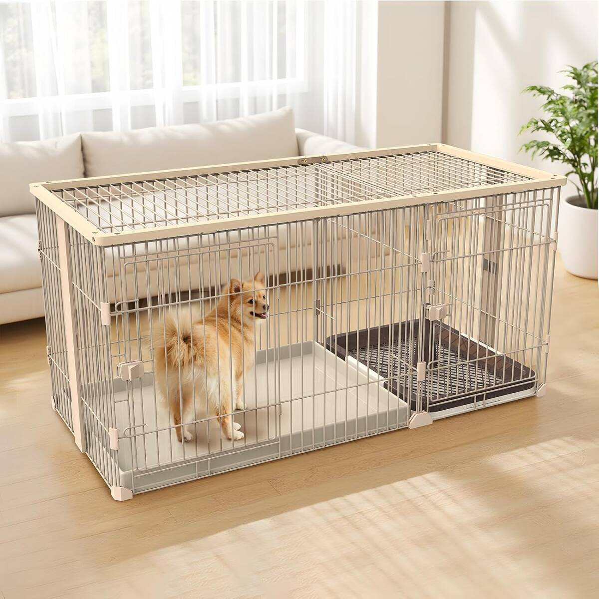 ペットゲージ　2ドアタイプ　(中古品) 楽天市場】犬 サークル 2ドアの通販