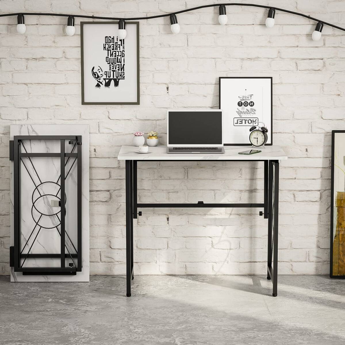 ☆驚きな収納力　様々なシーンにも大活躍　折り畳み机　大理石 驚きな収納力 様々なシーンにも大活躍 折り畳み机 新登場