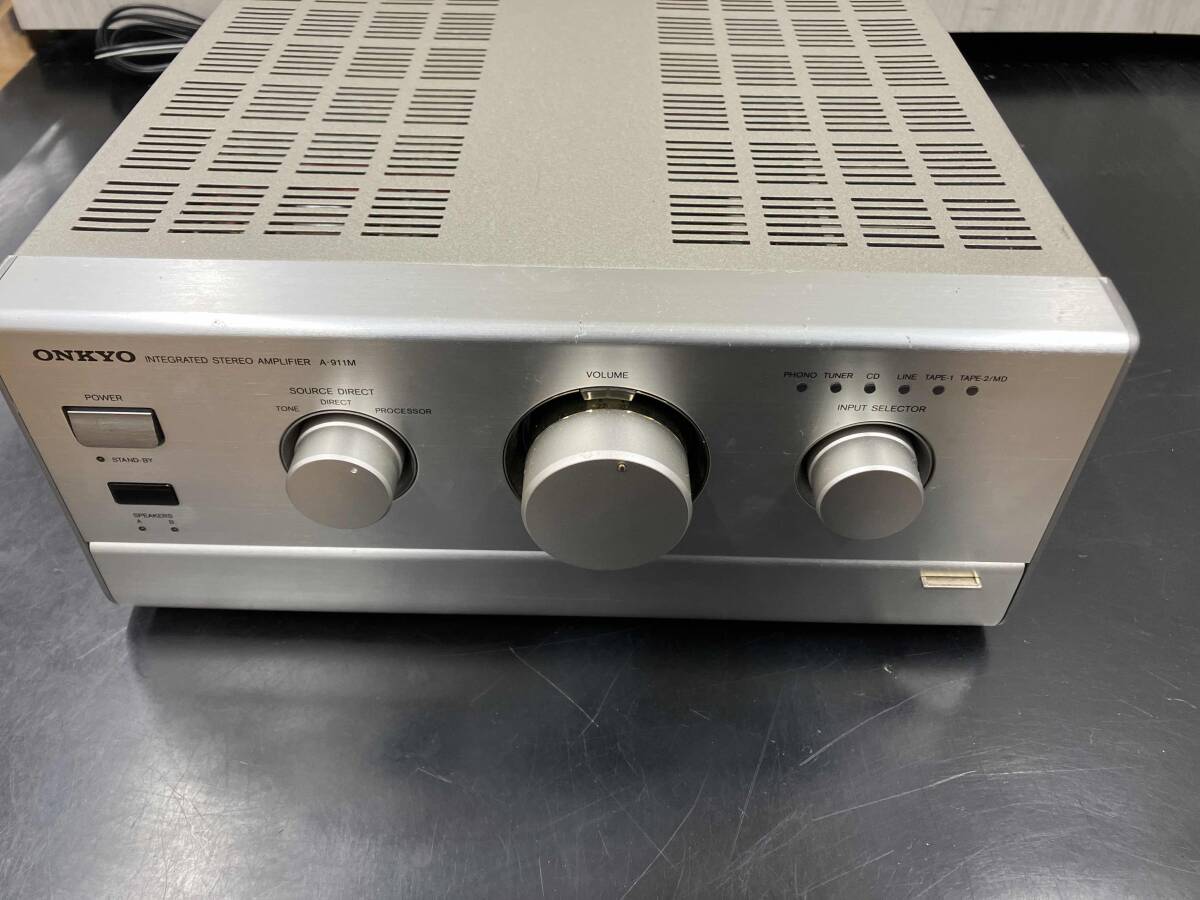 G346 通電確認済 ONKYO A-911M インテグレーテッドステレオアンプ Yahoo!オークション -「onkyo a-911m」の落札相場・落札価格