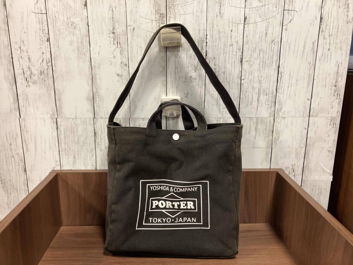 URBAN RESEARCH PORTER キャンバス トートバッグ　M 黒 URBAN RESEARCH×PORTER トートバッグ Mサイズ ブラック - メルカリ