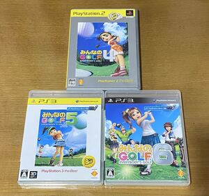 中古 PS2&PS3ソフト みんなのGOLF4,5,6 3本まとめ SONY PlayStation2 PlayStation3 ゲームソフト