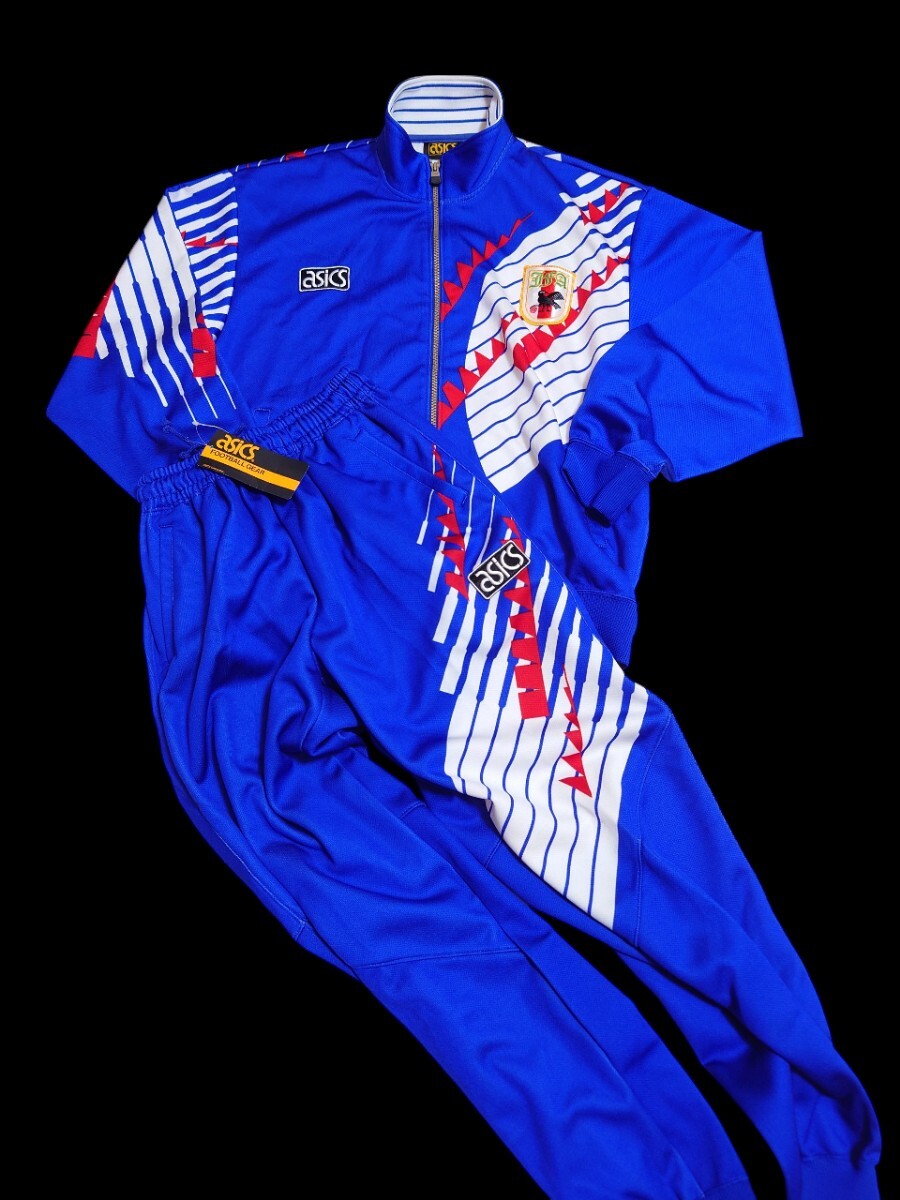 最終出品✨稀少廃盤品❣️O【LL】ASICSサッカージャージ上下セット☘️送料込 アシックス特集／限定ジャージのタケスポ