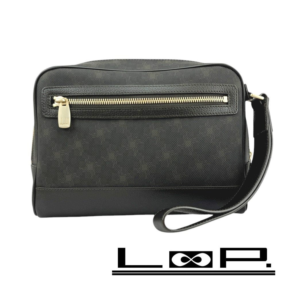 # прекрасный товар # Dunhill ручная сумочка рука клатч бур nai The - бизнес PVC кожа чай L3LH91B [390913]7