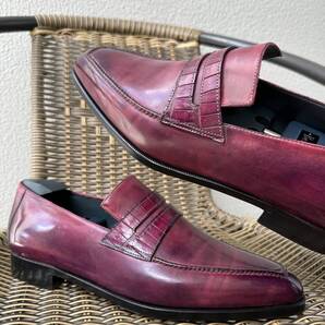 特注55万 Berluti Andy Patine Leather Loafers ベルルッティ アンディ アリゲーター ローファー 革靴 9サイズ 美品 限定 50周年記念モデル