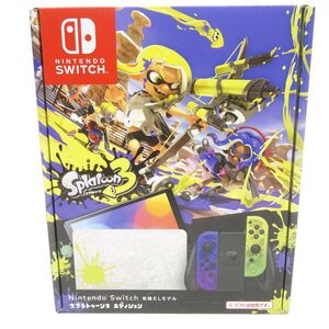 056 任天堂 Nintendo Switch ニンテンドー スイッチ 本体 スプラトゥーン3 エディション HEG-S-KCAAA 有機ELモデル ※中古