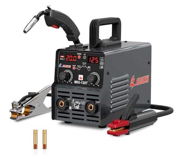 GZ GUOZHI 溶接機 100v 半自動 125A アーク溶接 ノンガスワイヤー溶接 tig溶接 1台3役 インバーター直流 半自動溶接機 MIG-125T