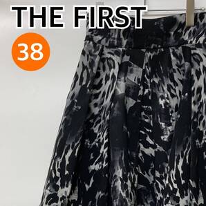 THE FIRST ザファースト スカート ミニスカート フレアスカート ブラック 日本製 レディース 38サイズ【CB367】