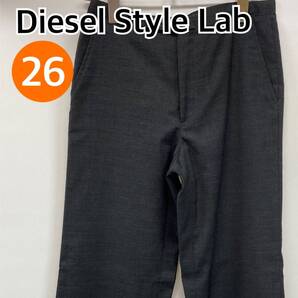 Diesel Style Lab ディーゼルスタイルラボ パンツ スラックス ワークパンツ メンズ レディース ブラック イタリア 26サイズ【CB447】