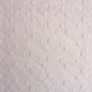 ★刺繍ダブルガーゼ♪プチフラワー♪(ライトグレー)♪98×50★【NE1729-A】