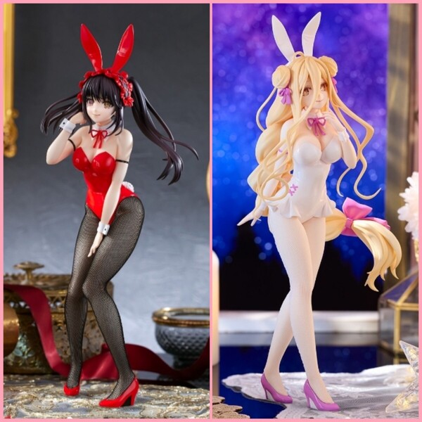 送料無料!!即決!!『Bicute Bunnies Figure 時崎狂三&星宮六喰 2体セット』(デート・ア・ライブ バニー FuRyu フリュー)
