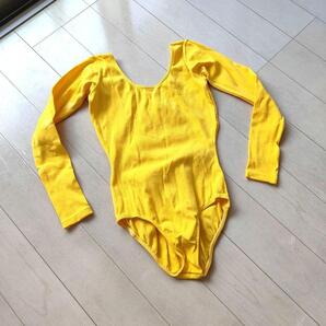 レオタード イエロー色 シルビア マットな素材(光沢のない素材) Mサイズ 七分