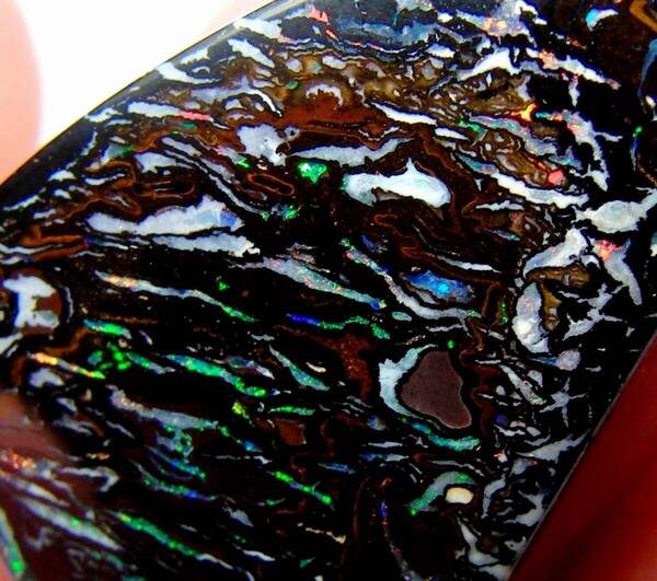 AAA秘蔵!!!17.05cts 天然 コロイトナッツ 両面 ボルダーオパール 極美パターン 極美マルチカラー