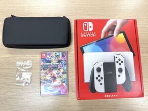 #1231 Nintendo ニンテンドー Nintendo Switch スイッチ 有機EL 本体 HEG-001 通電〇 初期化済み 付属品付き マリオカート8 デラックス