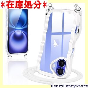 iPhone 16 ケース ショルダー クリア いPh 国 透明 TPU 薄型 耐衝撃 アイフォン16 ホワイト 1920
