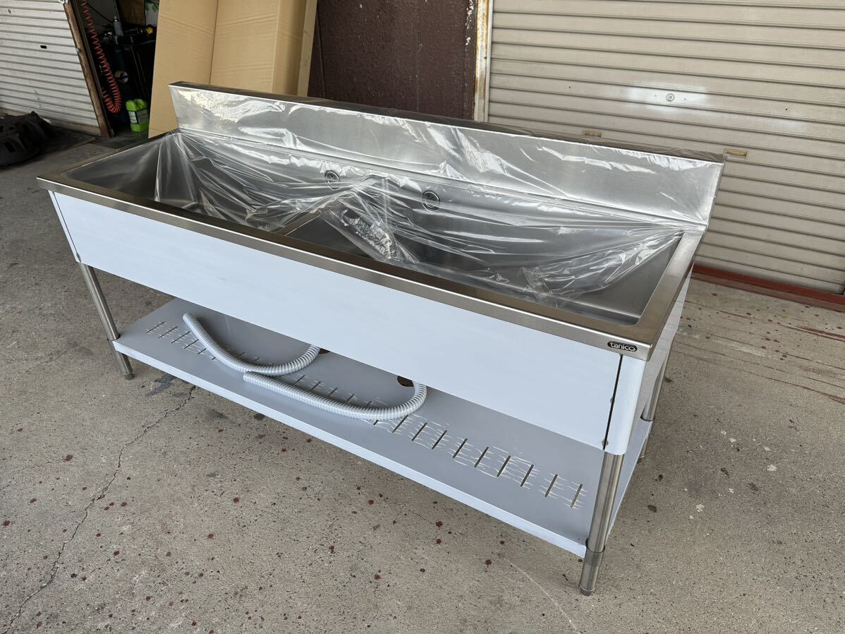 中古 業務用 シンク流し台、４槽 サイズ、W 1800 タイプ 中古 業務用 シンク流し台、4槽 サイズ、W 1800 タイプ 業務用