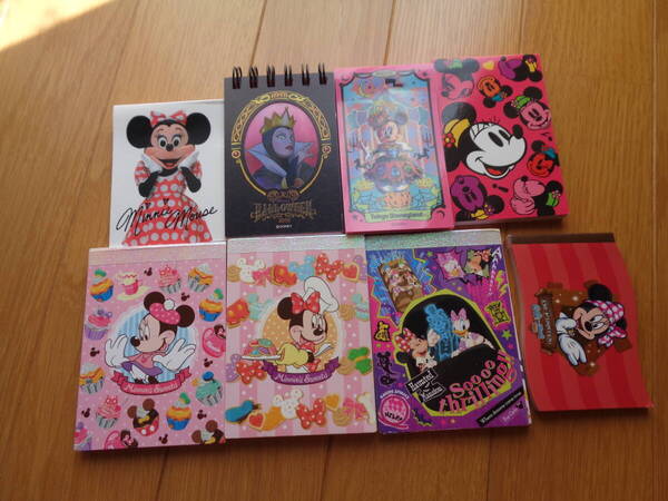ディズニー☆レトロ☆ミニー☆メモ☆8冊セット☆東京ディズニーリゾート☆disney☆スイーツ☆実写☆ハロウィーン☆パイレーツ☆総柄
