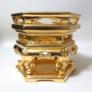 ★木製 手摺付 輪台 京型 総金 裏金 3寸★浄土真宗 本願寺派 西用 仏具 仏壇 おりん 国産 本金箔 高級品 新品 未使用 保管品【送料無料】