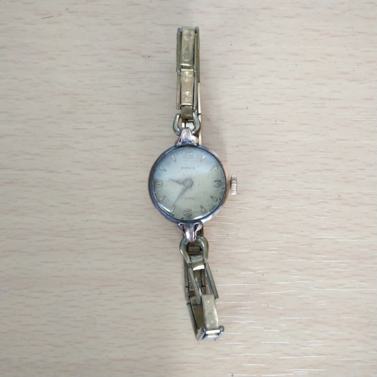 PIERCE 17JEWELS K18 ブラウンレザー アナログ時計 PIERCE 17JEWELS K18 ブラウンレザー アナログ時計