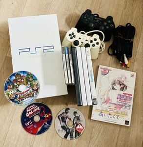 【自宅保管品】PlayStation2/プレステ2/ソフト大量/本体/ゲーム機/SONY/ソニー/コントローラー/付属品/Wiiソフト/DX人生ゲーム/SCPH-50000/