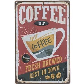K185 新品●ブリキ看板 Coffee コーヒー 喫茶店 カフェ cafe インテリアに アンティーク レトロ ビンテージ