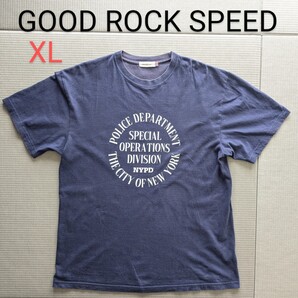 GOOD ROCK SPEED Tシャツ NYPD グッドロックスピード XL 紺