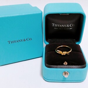TIFFANY & Co. ティファニー ノットリング/イエローゴールド/4号/指輪/現行品 ピンキーリング 18K YG Au750 正規品 送料無料 即決