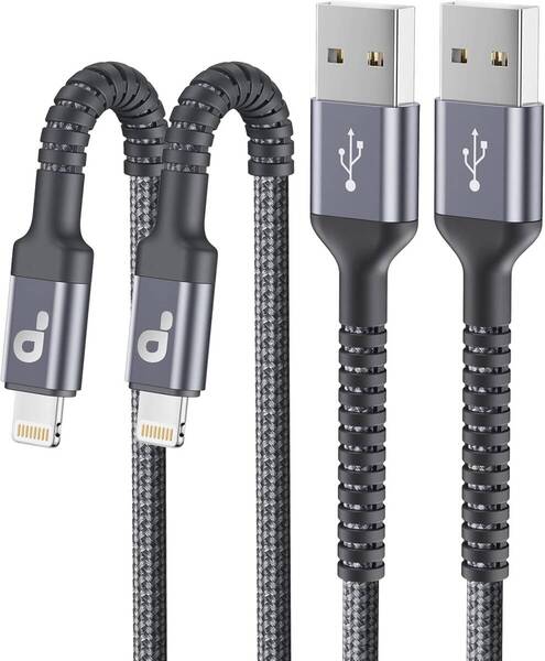iPhone 充電1M 2本 あいふぉんライトニングケーブル MFi認証 高速充電 超高耐久 USB 充電器けーぶる Apple iPhone 14 13 12 11 Pro Max